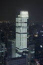 SOHO Exchange tower at night, Shanghai, China