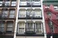 Soho fire escape Royalty Free Stock Photo