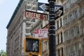 Soho Greene St sign Manhattan New York City Royalty Free Stock Photo