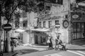 Soho, Hong Kong in black and white Royalty Free Stock Photo