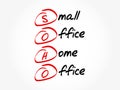 SOHO - Small Office/Home Office acronym, business concept background