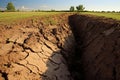 Soil agriculture erosion. Generate Ai Royalty Free Stock Photo