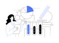 Soil chemistry abstract concept vector illustration.