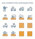 Soil compaction icon