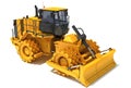 Soil Compactor 3D rendering on white background