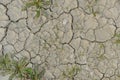 Soil cracked by drought, arid and dry