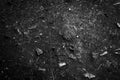 Soil dark ground surface top view texture and background