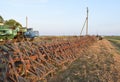 Soil disintegrator, deep loosener on the trailer.