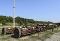 Soil disintegrator, deep loosener on the trailer.