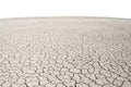 Soil drought cracks texture white background for design. Royalty Free Stock Photo
