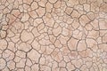 Soil drought cracks texture white background for design Royalty Free Stock Photo