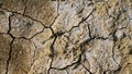 The soil of the earth is cracked, drought, the climate is changing. Top view of dried earth