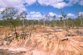 Soil erosion by overgrazing Royalty Free Stock Photo