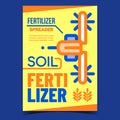 Soil Fertilizer Creative Promotional Banner Vector