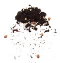 Soil fertilizer mixed multi kind bean fall fly. Mixed beans soil fertilizer abstract cloud fly. Soil mix multi grain beans