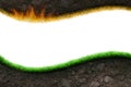 Soil and grass isolated Royalty Free Stock Photo