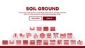 Soil Ground Research Landing Header Vector