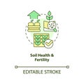 Soil health and fertility concept icon