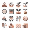 soil icon set vector illustration