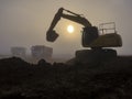 Soil loading and working moment of the large -tracked construction machine on the truck