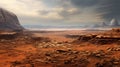 soil mars crustal dichotomy Royalty Free Stock Photo