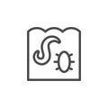 Soil microorganisms line outline icon