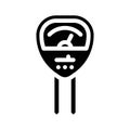 soil ph meter garden tool glyph icon vector illustration