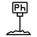 Soil ph meter icon, outline style