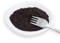 Soil on plate Royalty Free Stock Photo