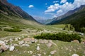 Soil road in mountains of Tien Shan