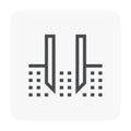 Soil sampling collecting , geotechnical engineering vector icon