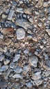 Soil, sand, and rocks, texture of nature of the earth. Dirty land and closeup angle