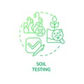 Soil testing green gradient concept icon