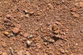 Soil texture, brown ground soil texture mixed with small rocks