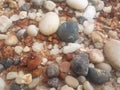 Soil texture pile of small rocks above the swamp of Banjarmasin, South Kalimantan, Indonesia 25