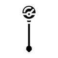 soil thermometer compost glyph icon vector illustration Royalty Free Stock Photo