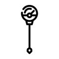 soil thermometer compost line icon vector illustration Royalty Free Stock Photo