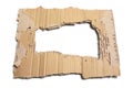 Soiled Cardboard with Hole Royalty Free Stock Photo