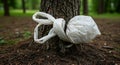 Plastic Bag on Tree Royalty Free Stock Photo