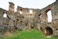 The ruins of Soimos medieval fortress, Arad county, Romania. Royalty Free Stock Photo
