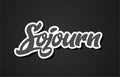 sojourn hand writing word text typography design logo icon