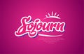 sojourn word text typography pink design icon Royalty Free Stock Photo