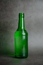 soju bottle on grey background