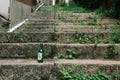 Soju bottle on the steps