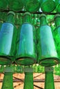 Soju bottles - green alcohol closely