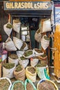 Dried herbs for sale at a market in Srinagar