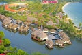 Sokha Beach Resort drone view is located in Sihanoukville province