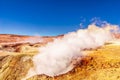 Sol de Manana gas geysir in the Altiplano of Bolivia Royalty Free Stock Photo