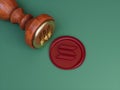 Solana Crypto Signature Royal Approved Official Wax Seal 3D Illustration