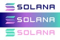 Solana vector logo text icon author's development Royalty Free Stock Photo